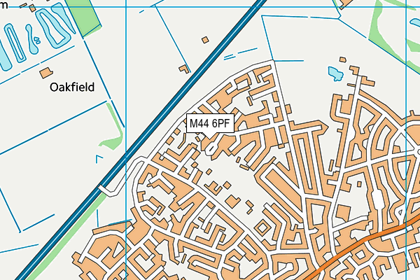 M44 6PF map - OS VectorMap District (Ordnance Survey)