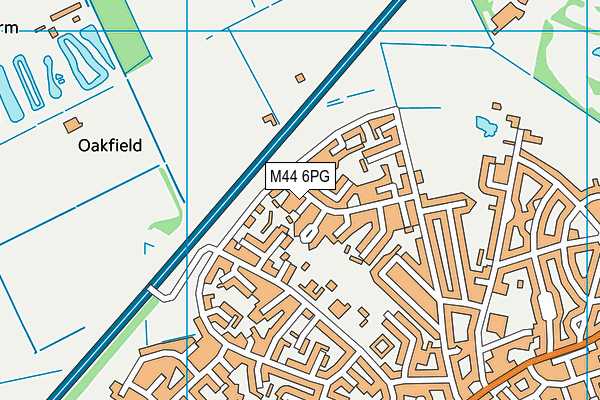 M44 6PG map - OS VectorMap District (Ordnance Survey)