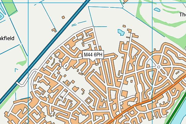M44 6PH map - OS VectorMap District (Ordnance Survey)