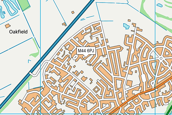 M44 6PJ map - OS VectorMap District (Ordnance Survey)
