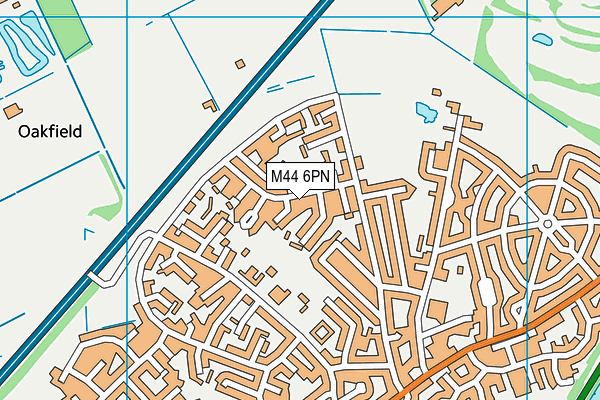 M44 6PN map - OS VectorMap District (Ordnance Survey)