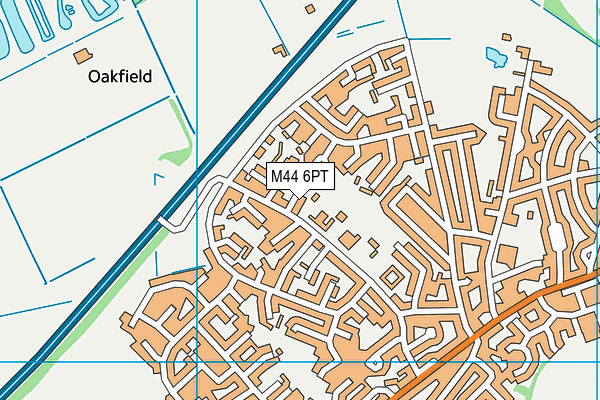 M44 6PT map - OS VectorMap District (Ordnance Survey)