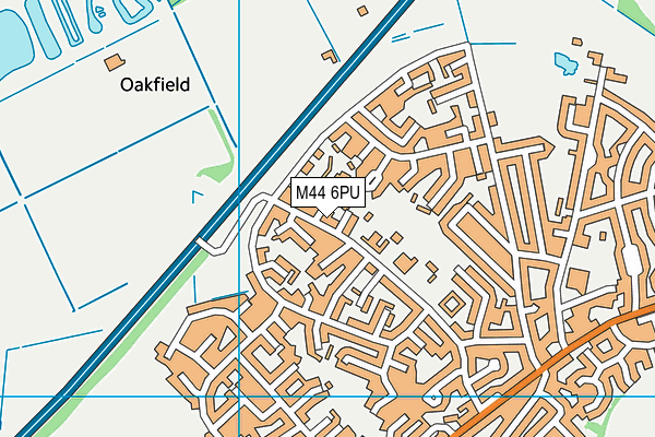 M44 6PU map - OS VectorMap District (Ordnance Survey)