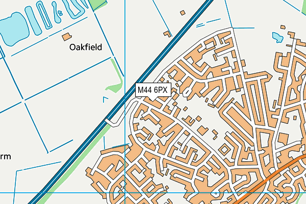 M44 6PX map - OS VectorMap District (Ordnance Survey)