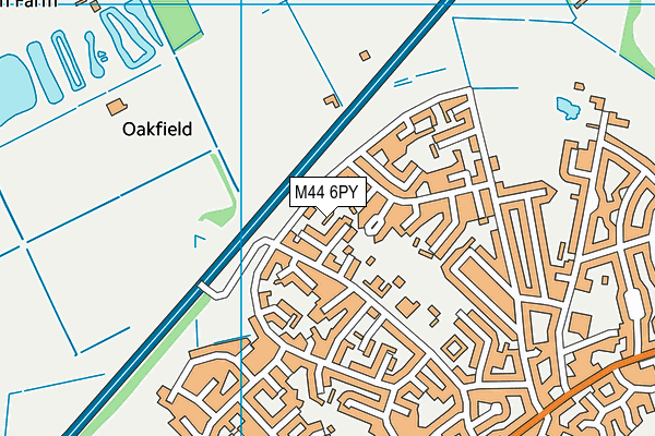 M44 6PY map - OS VectorMap District (Ordnance Survey)