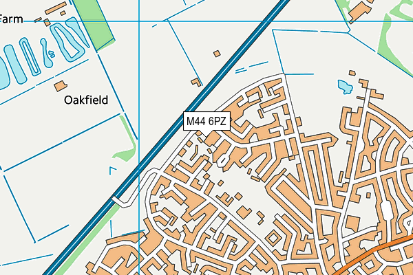 M44 6PZ map - OS VectorMap District (Ordnance Survey)