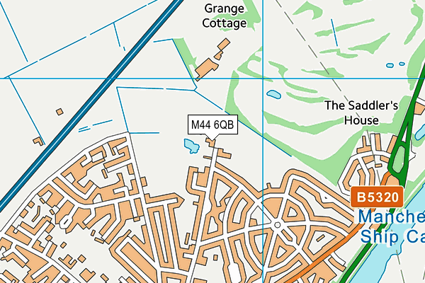 M44 6QB map - OS VectorMap District (Ordnance Survey)