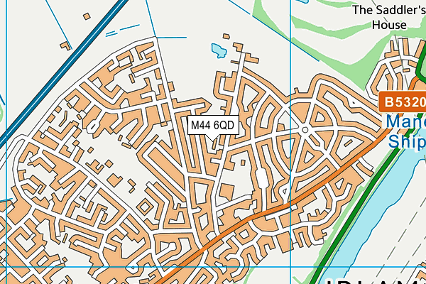 M44 6QD map - OS VectorMap District (Ordnance Survey)