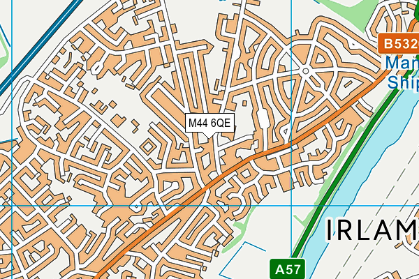 Fiddlers Lane Community Primary School map (M44 6QE) - OS VectorMap District (Ordnance Survey)