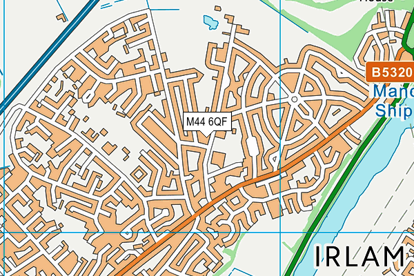 M44 6QF map - OS VectorMap District (Ordnance Survey)