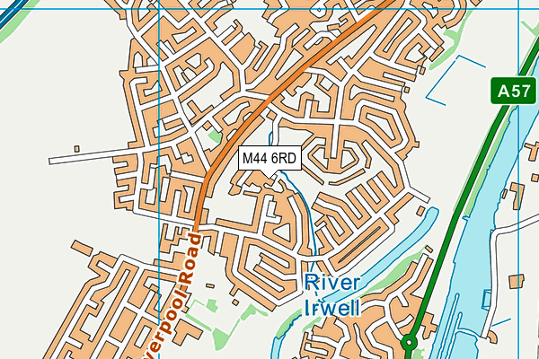 M44 6RD map - OS VectorMap District (Ordnance Survey)