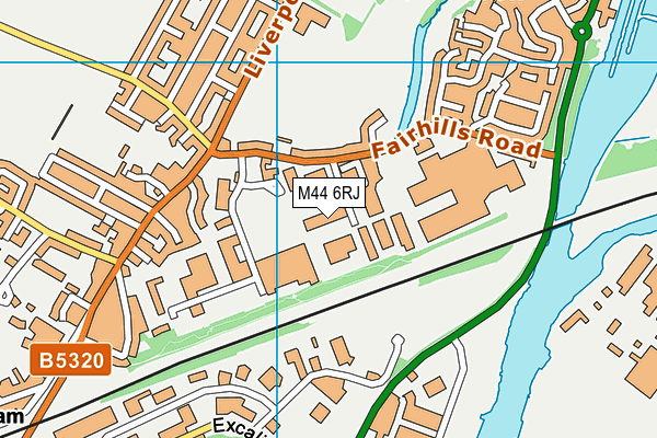 M44 6RJ map - OS VectorMap District (Ordnance Survey)