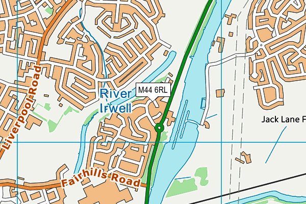 M44 6RL map - OS VectorMap District (Ordnance Survey)