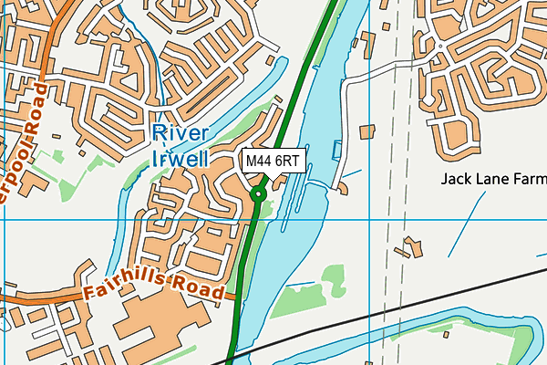 M44 6RT map - OS VectorMap District (Ordnance Survey)