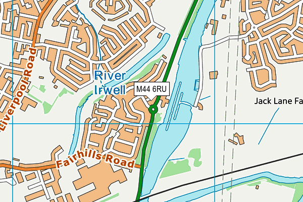 M44 6RU map - OS VectorMap District (Ordnance Survey)