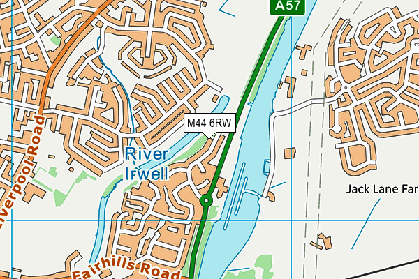 M44 6RW map - OS VectorMap District (Ordnance Survey)