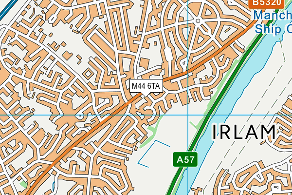 M44 6TA map - OS VectorMap District (Ordnance Survey)