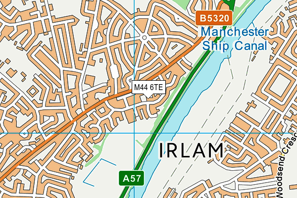 M44 6TE map - OS VectorMap District (Ordnance Survey)