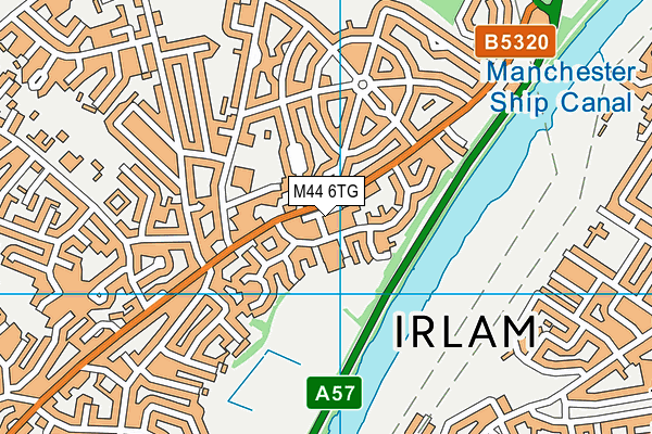 M44 6TG map - OS VectorMap District (Ordnance Survey)