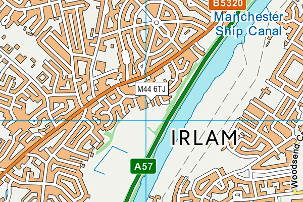 M44 6TJ map - OS VectorMap District (Ordnance Survey)