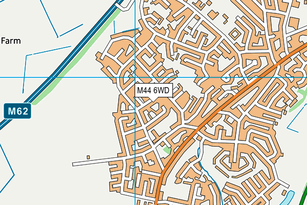 M44 6WD map - OS VectorMap District (Ordnance Survey)