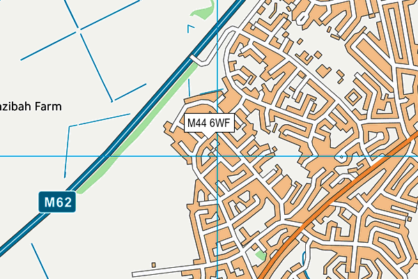 M44 6WF map - OS VectorMap District (Ordnance Survey)