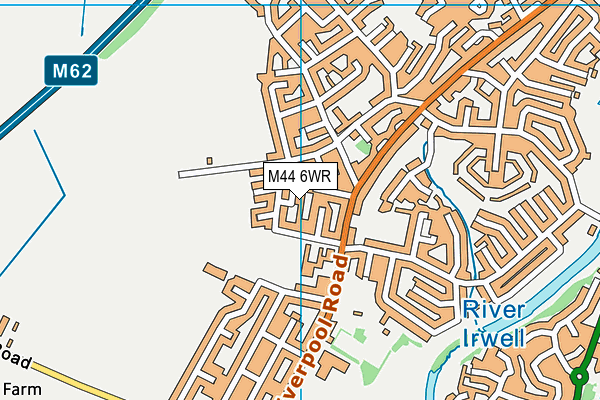 M44 6WR map - OS VectorMap District (Ordnance Survey)