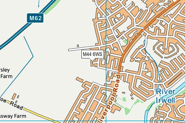 M44 6WS map - OS VectorMap District (Ordnance Survey)