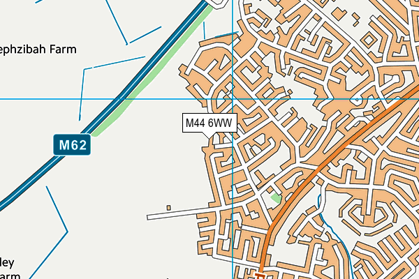 M44 6WW map - OS VectorMap District (Ordnance Survey)