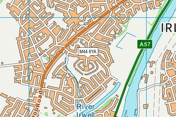 M44 6YA map - OS VectorMap District (Ordnance Survey)