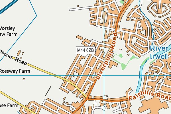 M44 6ZB map - OS VectorMap District (Ordnance Survey)