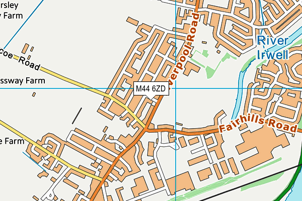 M44 6ZD map - OS VectorMap District (Ordnance Survey)