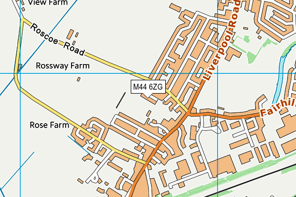 M44 6ZG map - OS VectorMap District (Ordnance Survey)