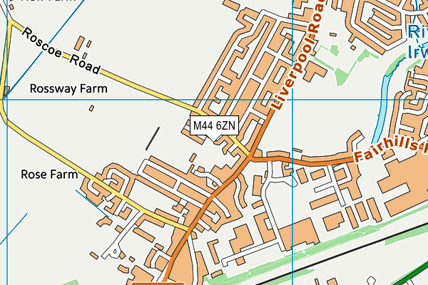 M44 6ZN map - OS VectorMap District (Ordnance Survey)