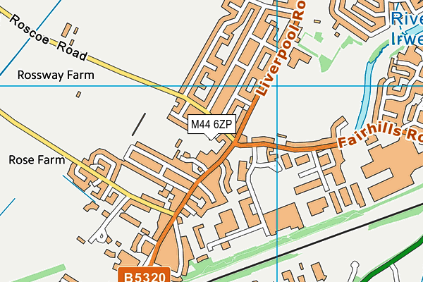 M44 6ZP map - OS VectorMap District (Ordnance Survey)