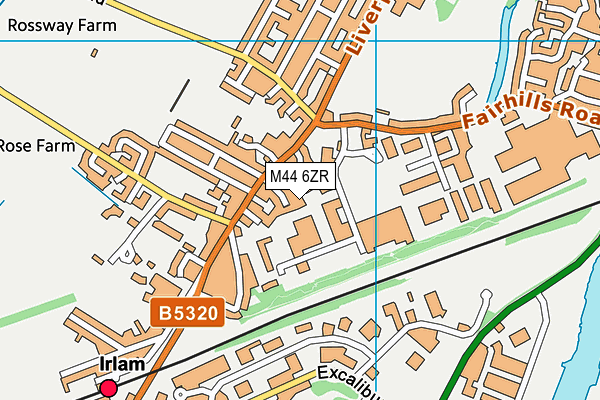 M44 6ZR map - OS VectorMap District (Ordnance Survey)