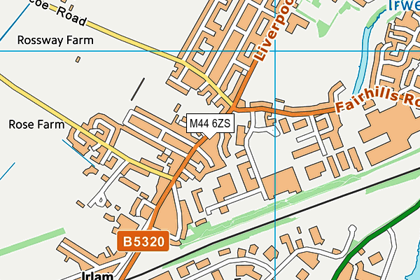 M44 6ZS map - OS VectorMap District (Ordnance Survey)