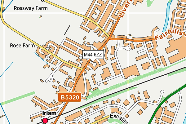 M44 6ZZ map - OS VectorMap District (Ordnance Survey)
