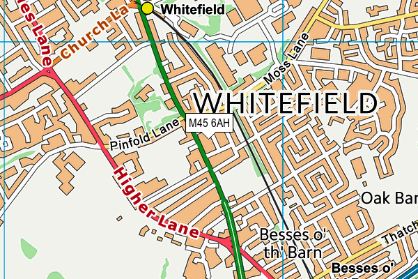 M45 6AH map - OS VectorMap District (Ordnance Survey)