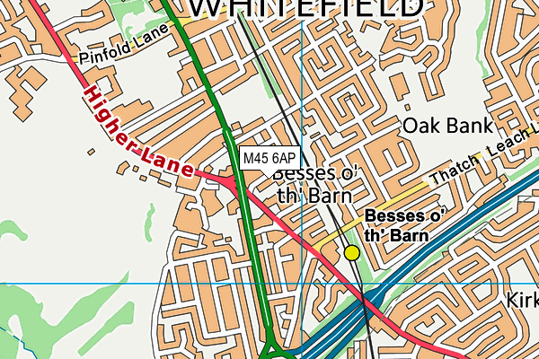 M45 6AP map - OS VectorMap District (Ordnance Survey)