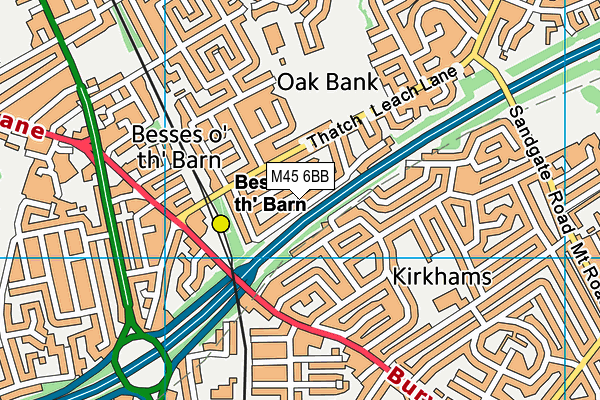 M45 6BB map - OS VectorMap District (Ordnance Survey)
