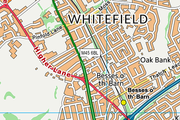 M45 6BL map - OS VectorMap District (Ordnance Survey)