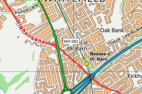 M45 6BQ map - OS VectorMap District (Ordnance Survey)