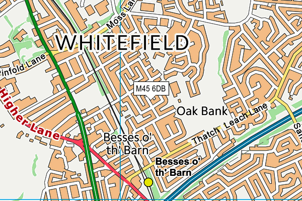 M45 6DB map - OS VectorMap District (Ordnance Survey)