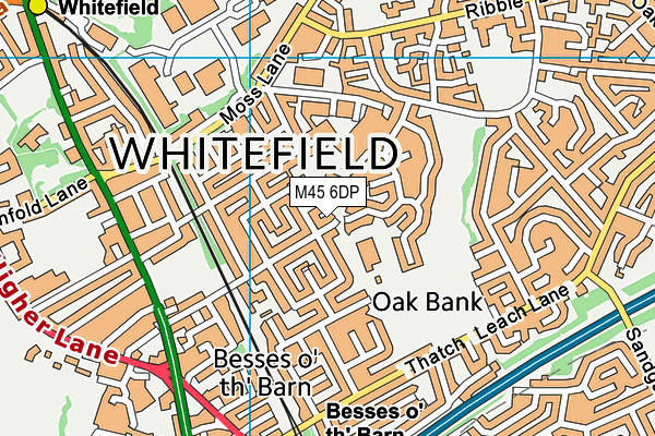 Whitefield Community Primary School map (M45 6DP) - OS VectorMap District (Ordnance Survey)
