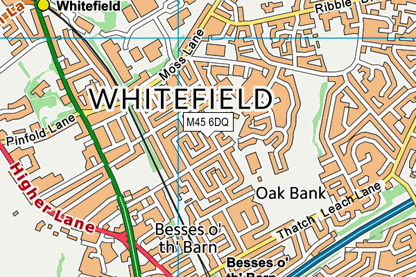 M45 6DQ map - OS VectorMap District (Ordnance Survey)