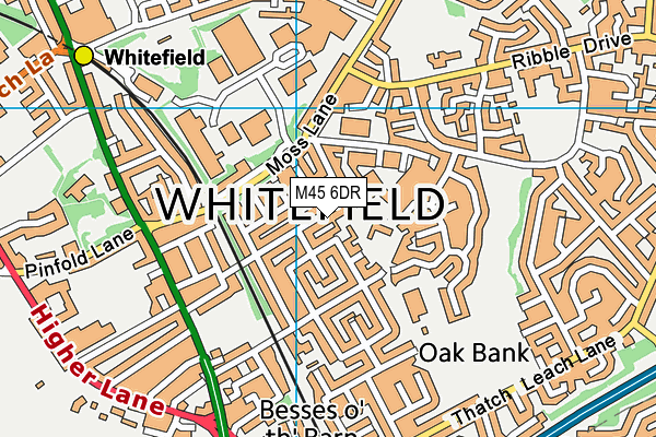 M45 6DR map - OS VectorMap District (Ordnance Survey)