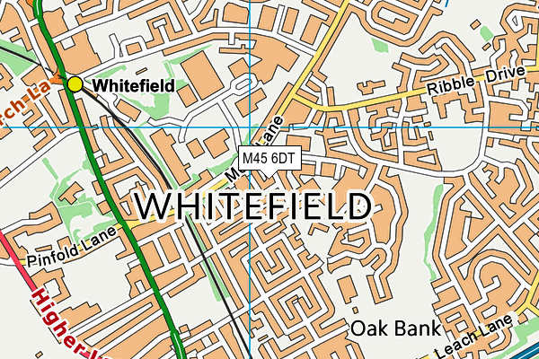 M45 6DT map - OS VectorMap District (Ordnance Survey)