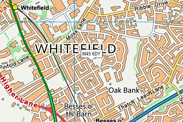 M45 6DY map - OS VectorMap District (Ordnance Survey)