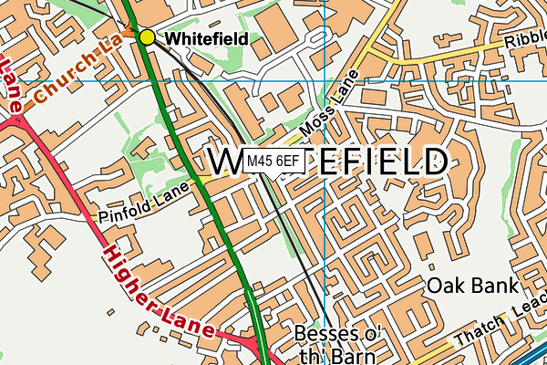 M45 6EF map - OS VectorMap District (Ordnance Survey)